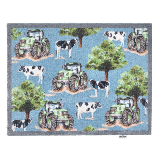 Hug Rug Farmyard Tractors & Cows Door Mat