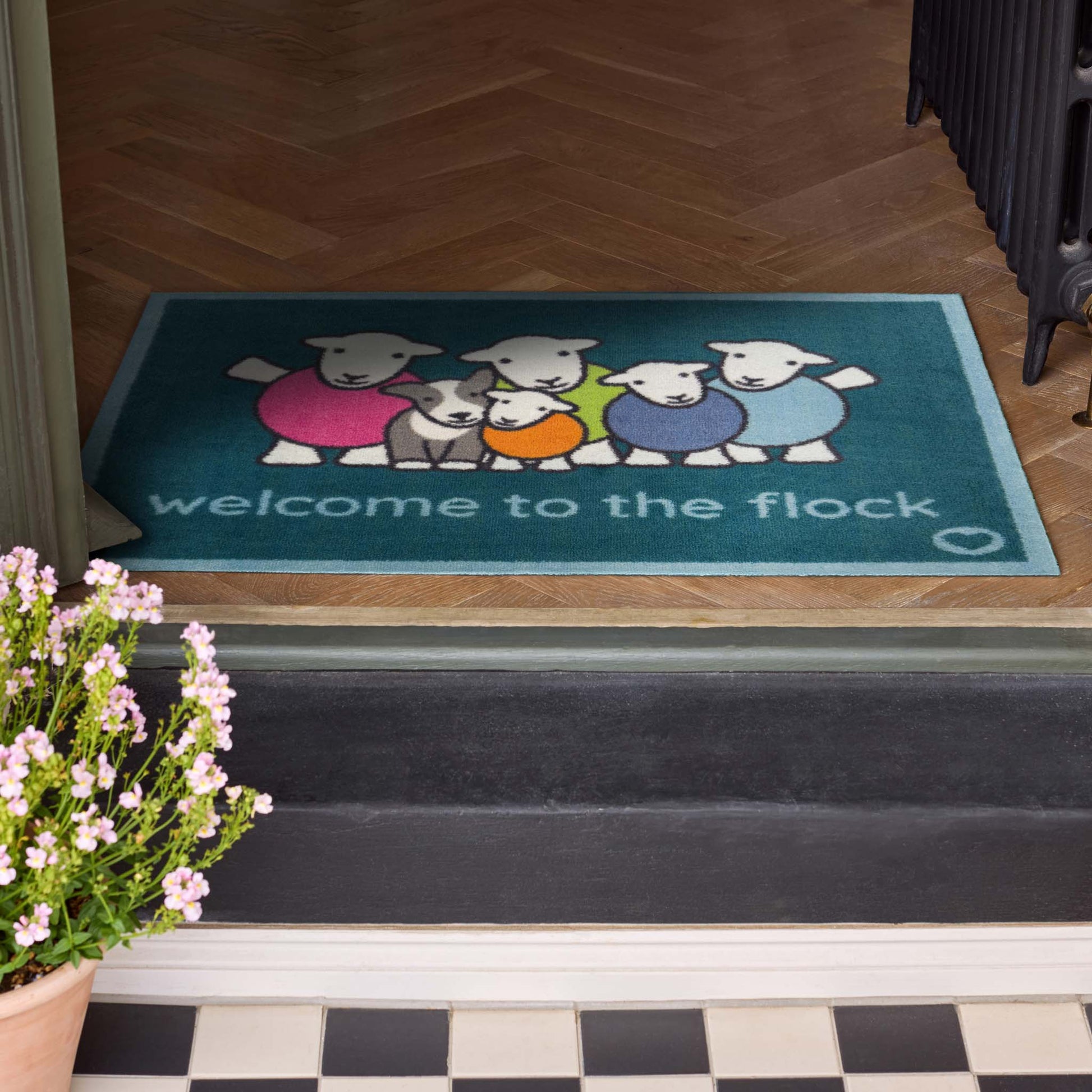 Hug Rug Flock Herdy Washable Doormat