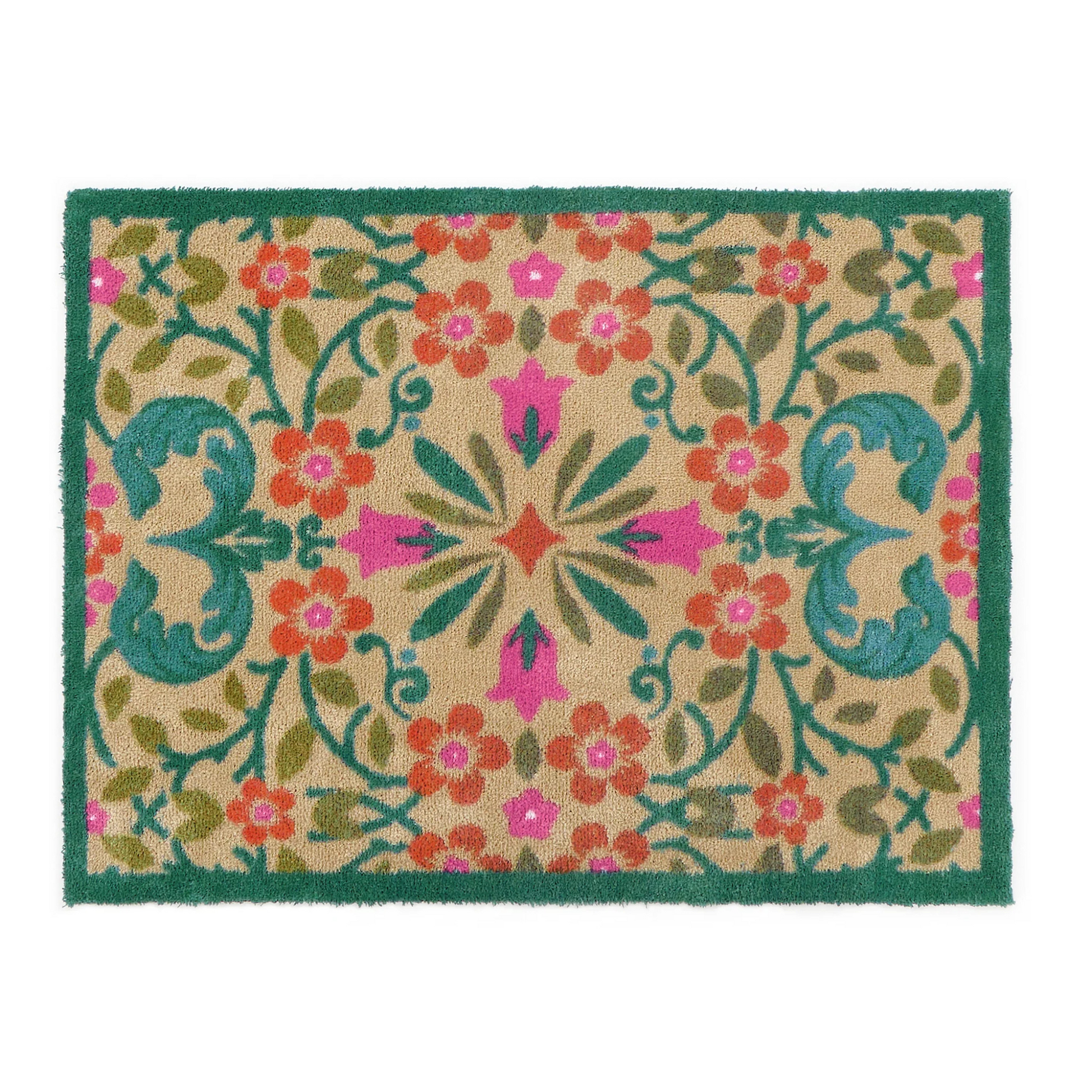 Hug Rug Folk Floral Door Mat