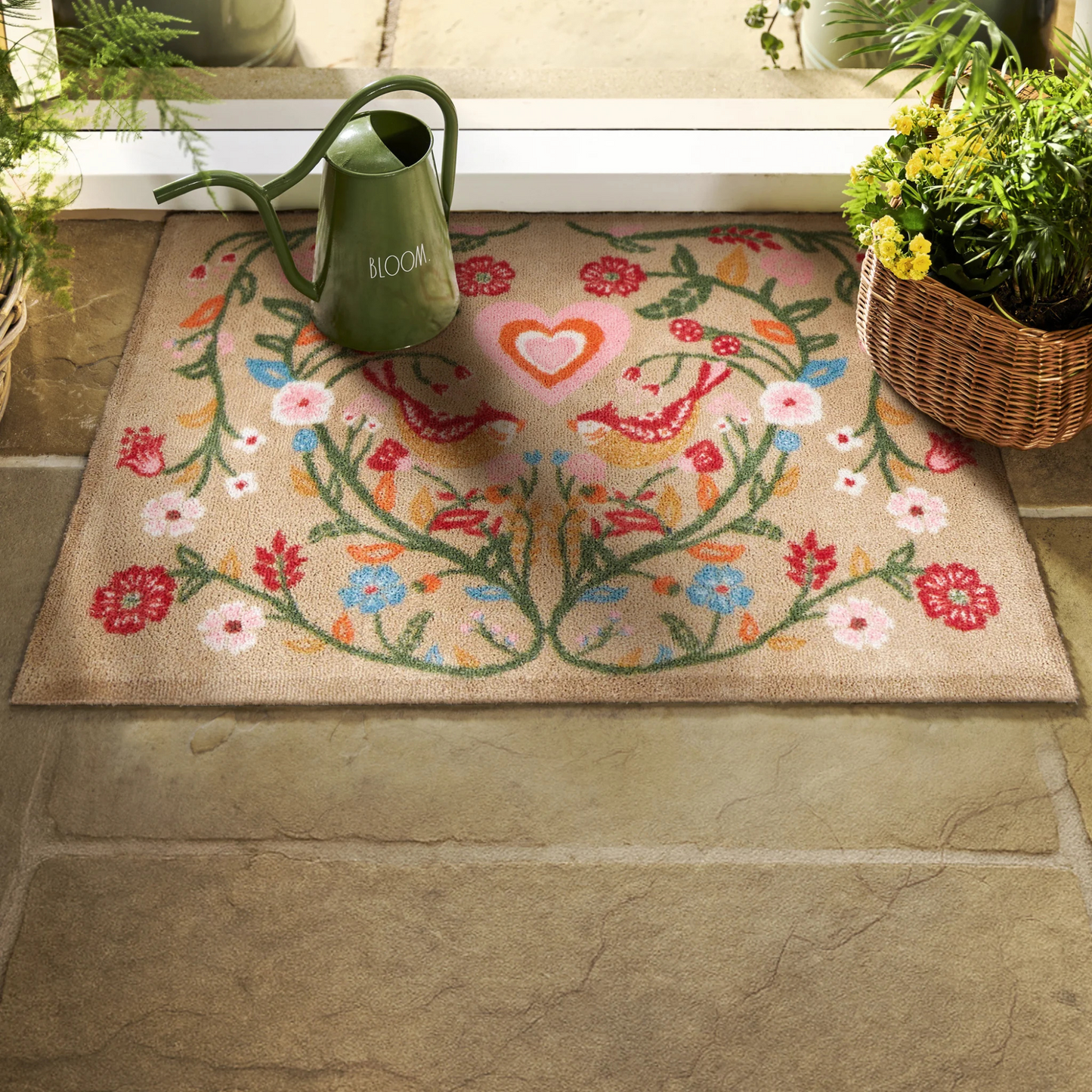 Hug Rug Garden Lovebirds Door Mat