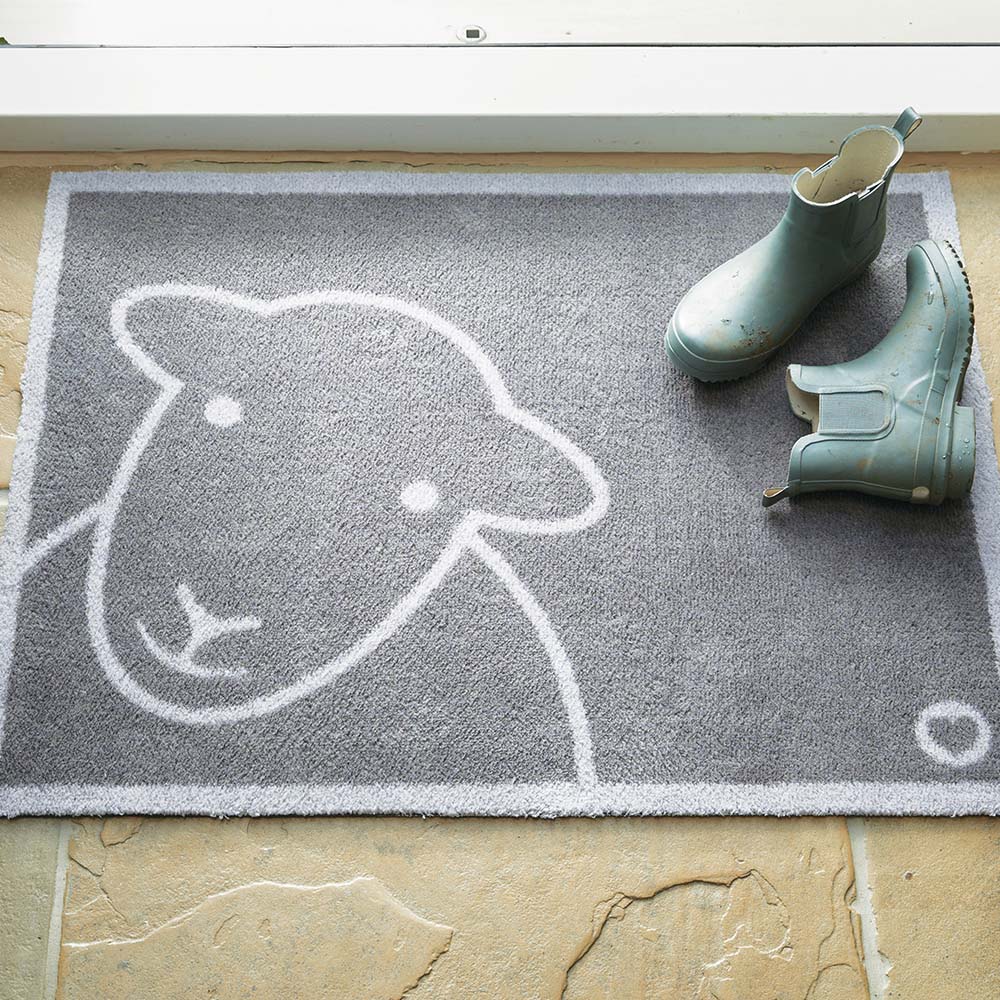 Hug Rug Hello Grey Herdy Door Mat