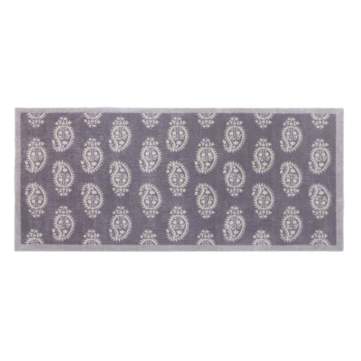 Hug Rug Paisley Grey Washable Runner Mat