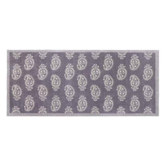 Hug Rug Paisley Grey Washable Runner Mat