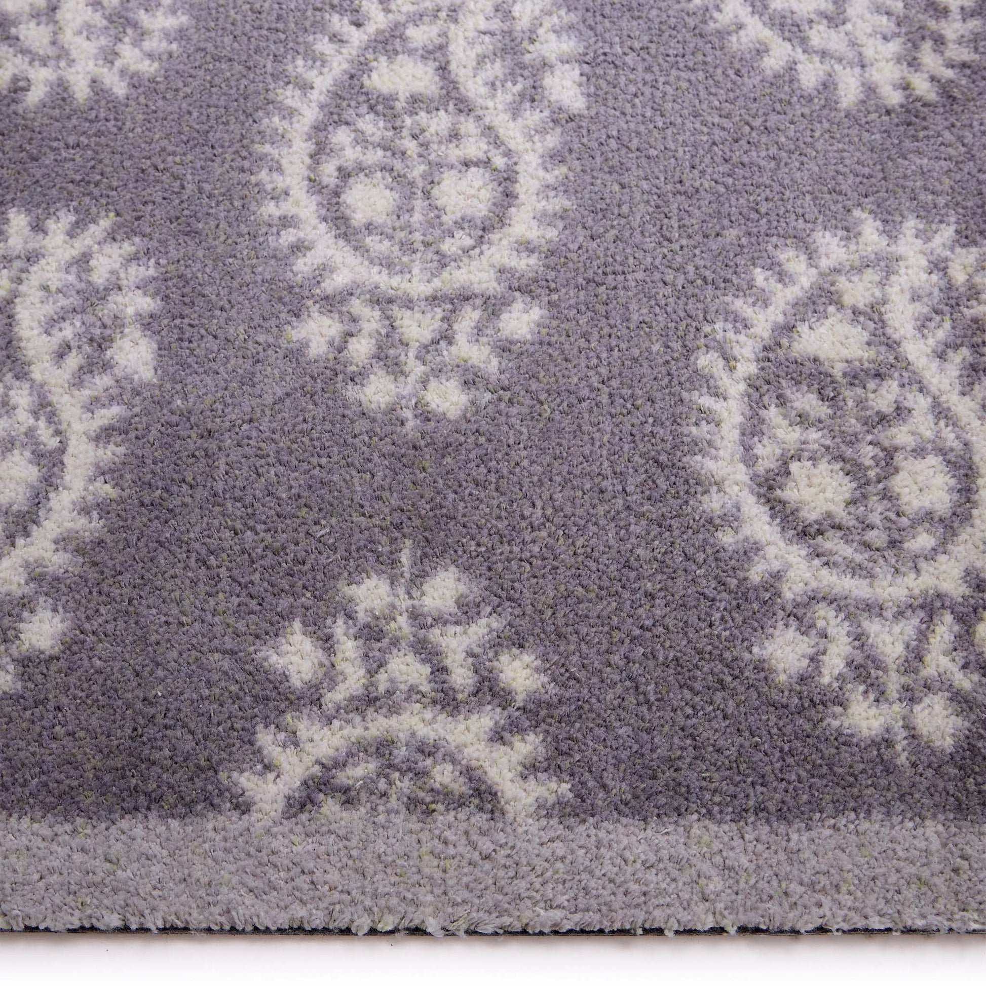 Hug Rug Paisley Grey Washable Runner Mat