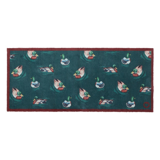 Hug Rug Swimming Ducks Teal Runner Mat