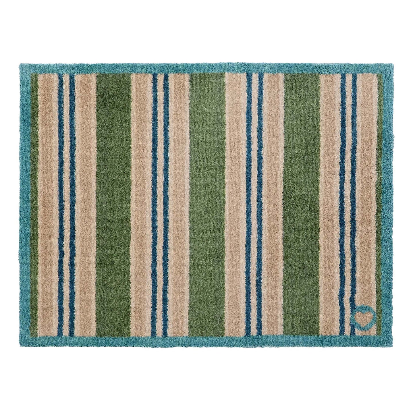 Hug Rug Timeless Stripe Green Washable Doormat