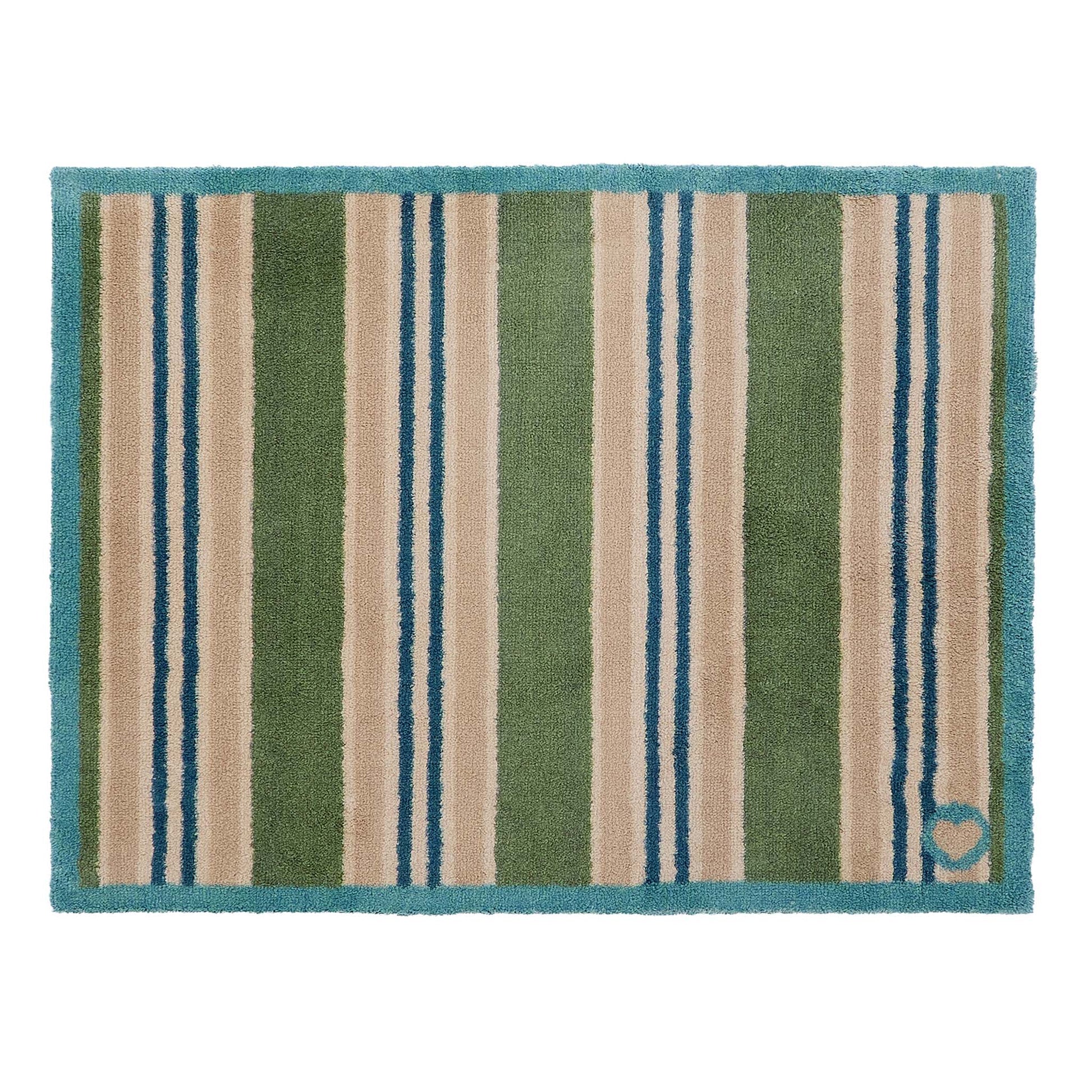Hug Rug Timeless Stripe Green Washable Doormat
