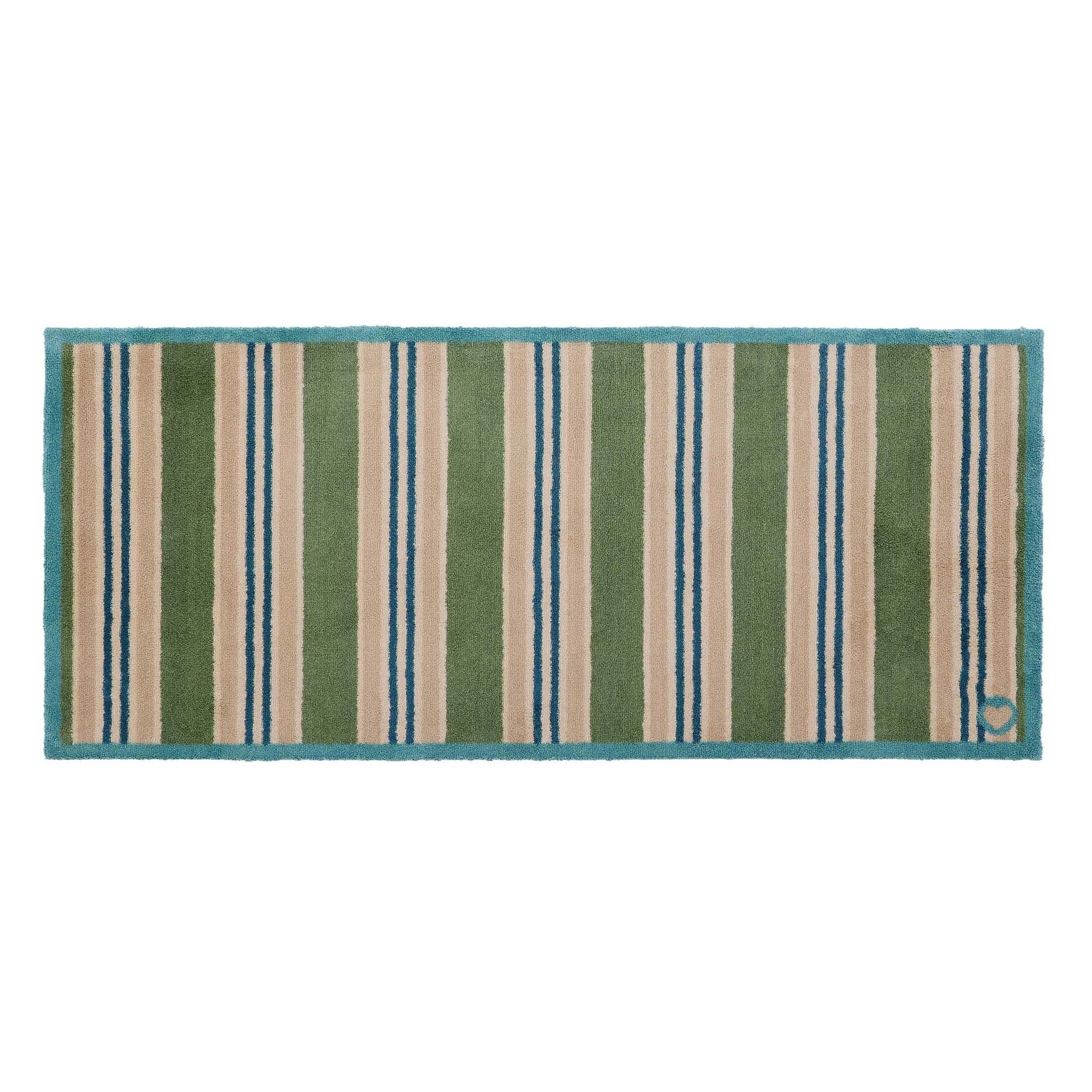 Hug Rug Timeless Stripe Green Washable Runner