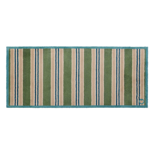 Hug Rug Timeless Stripe Green Washable Runner