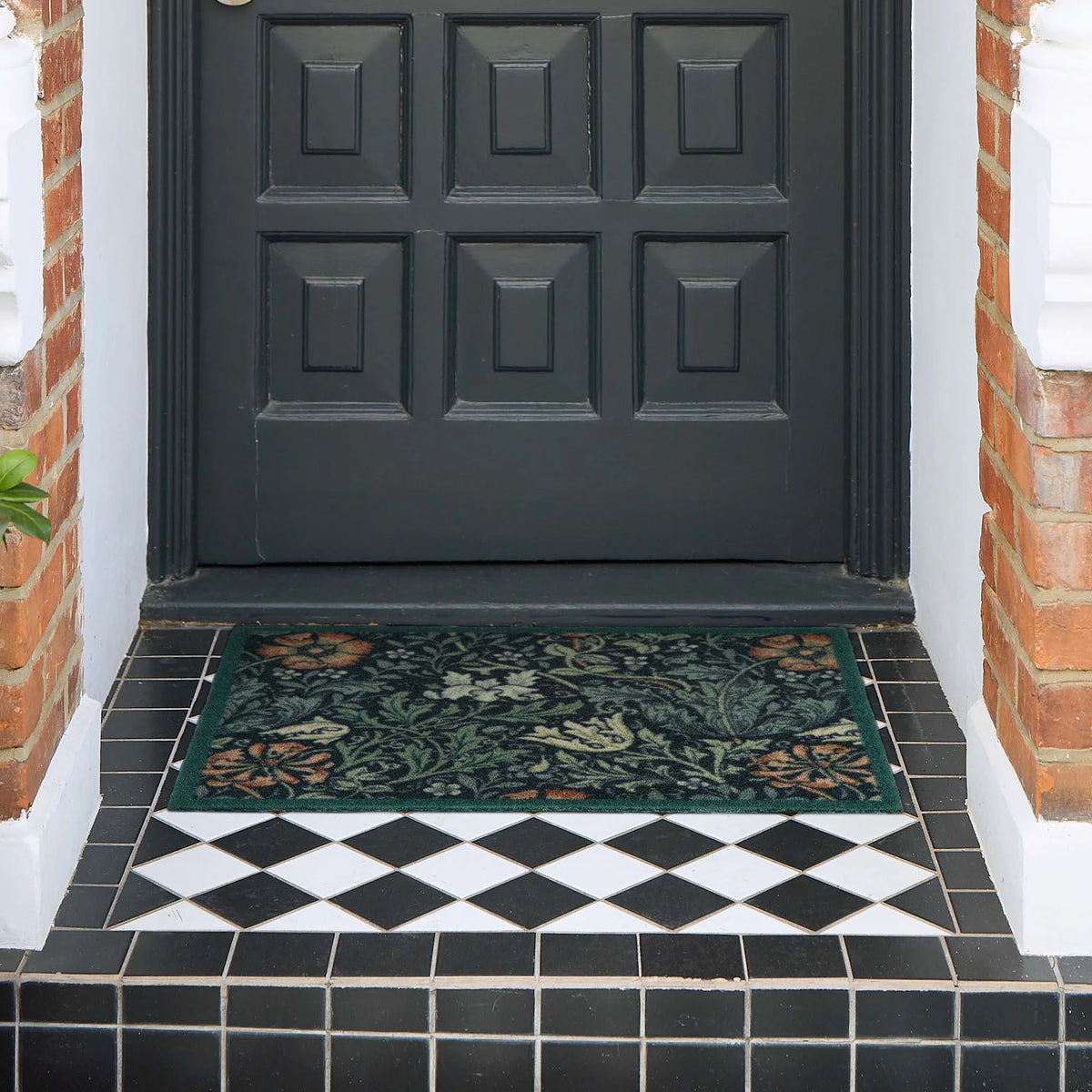 Hug Rug x Morris and Co Compton Multi outdoor doormat featuring J H Dearle floral pattern