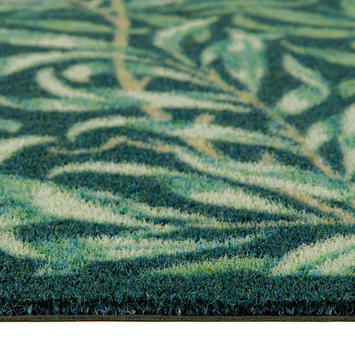 Hug Rug x Morris and Co Willow Bough Green outdoor doormat featuring William Morris leafy pattern