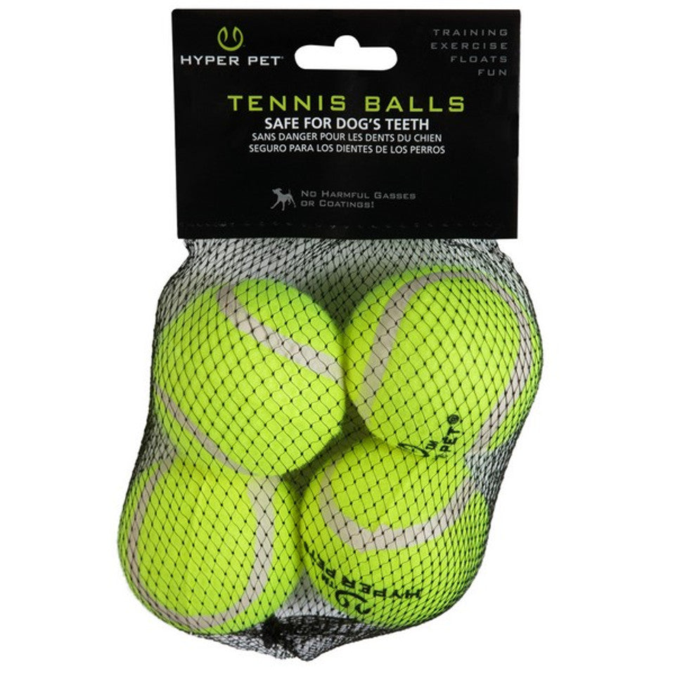 Hyper Pet Green Tennis Balls 4pk