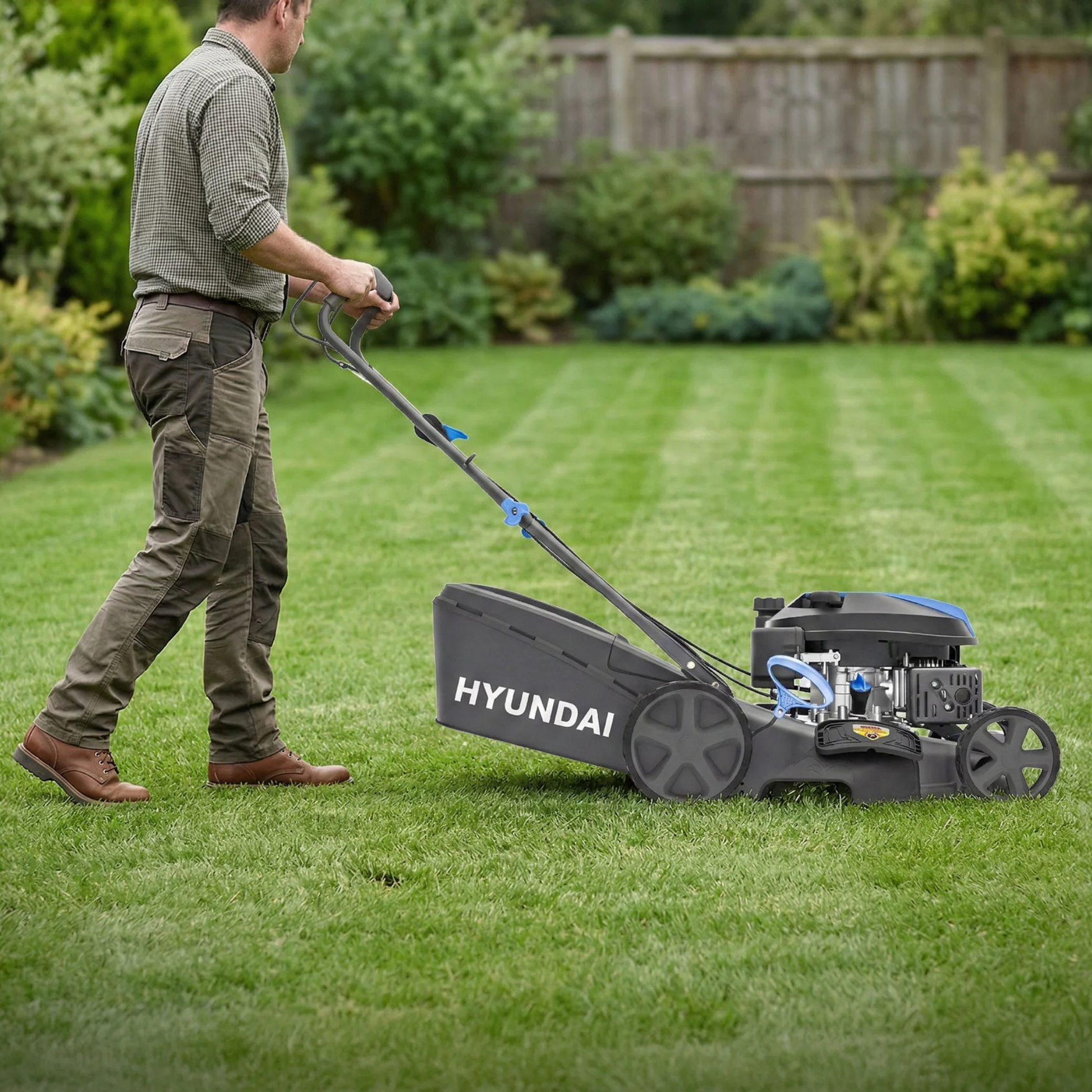 Hyundai HYM17150SPX Mulching Self-Propelled Petrol Lawnmower 43cm