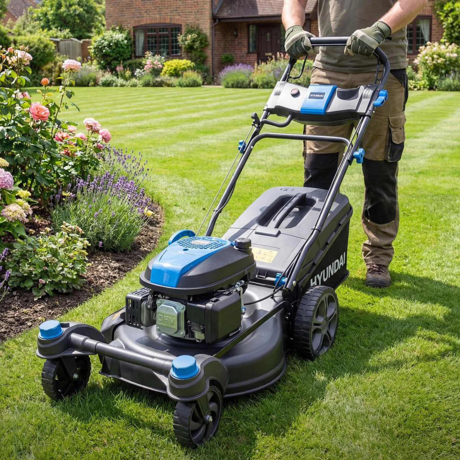 Hyundai HYM20200SPEZX Zero Turn Self-Propelled Electric Start Petrol Lawnmower 20"/51cm