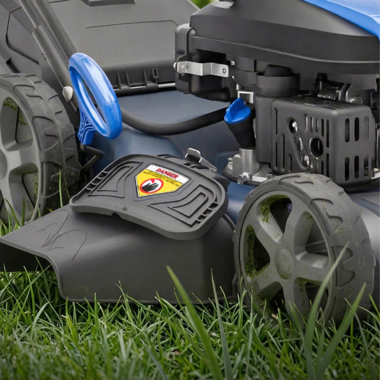 Hyundai HYM22200SPEX Self-Propelled Electric Start Petrol Lawnmower 22"/56cm