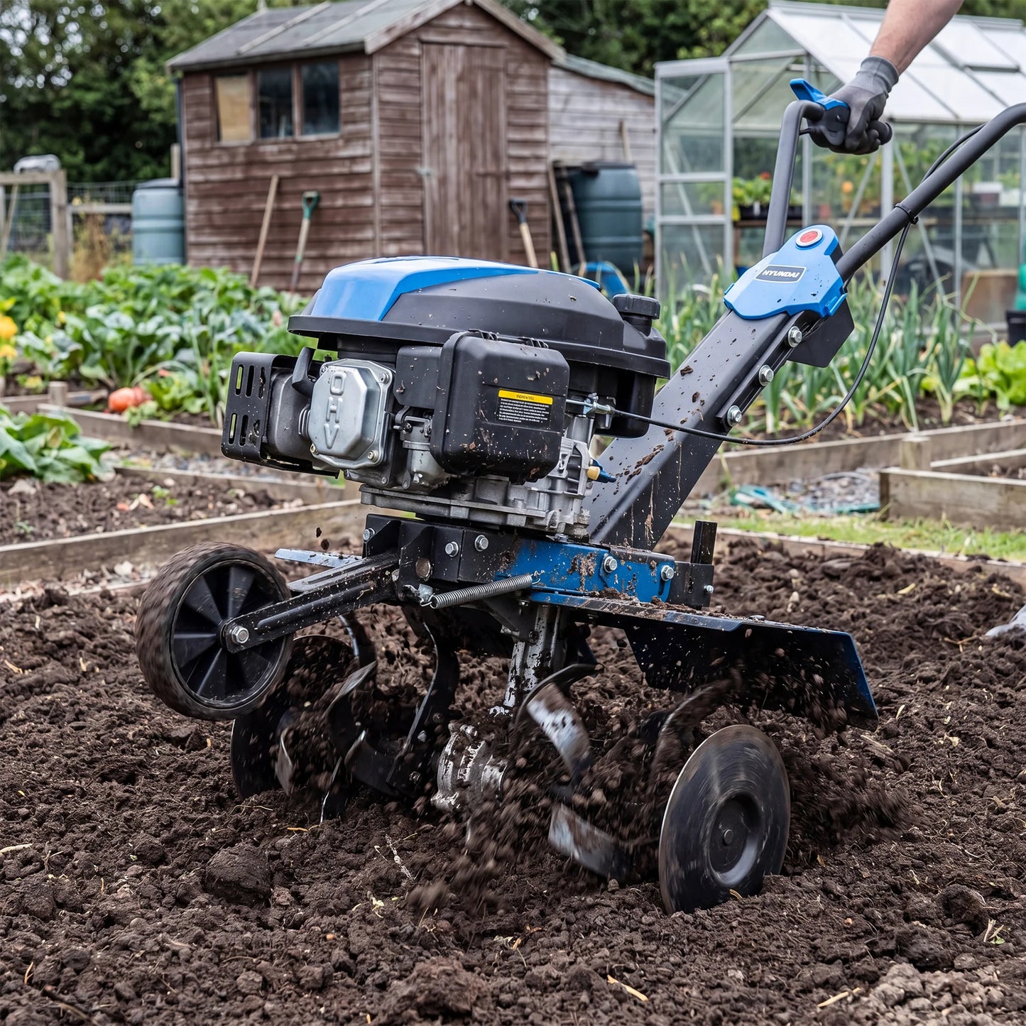 Hyundai HYT175EX Electric Start Petrol Tiller 60cm