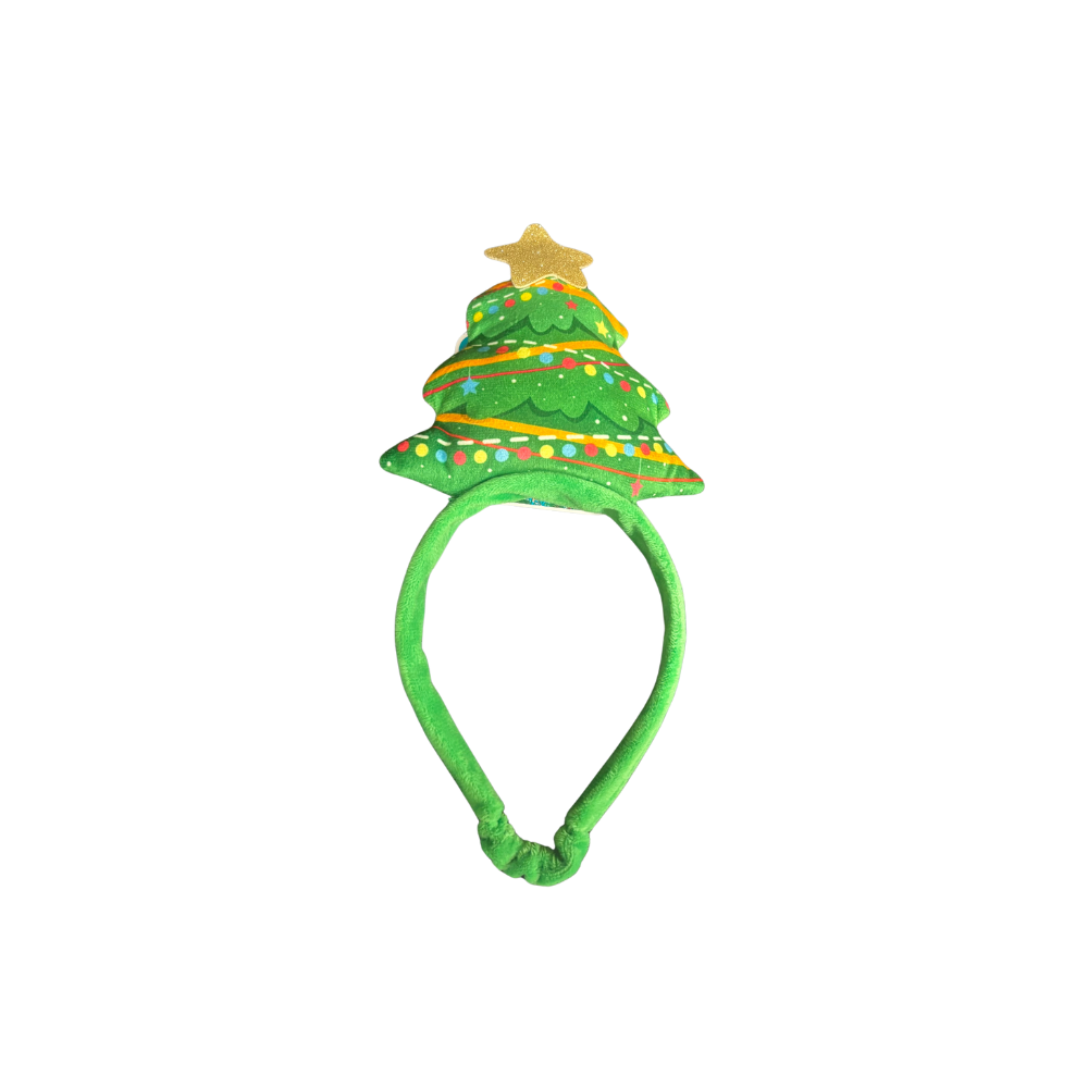 Happy Pet Dog Chistmas Tree Headband S/M 
