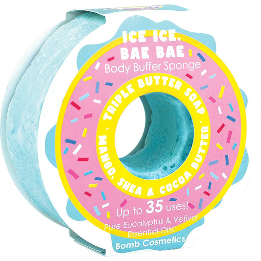 Bomb Cosmetics Ice Ice Bae Bae Buffer Shower Sponge
