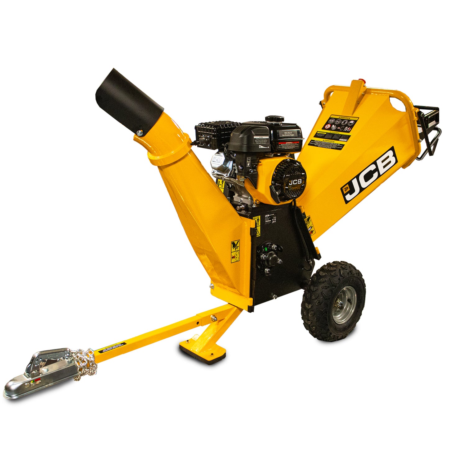 JCB Heavy Duty Petrol Wood Chipper 224cc 4-Stroke 100mm /4” JCB-CH75100P
