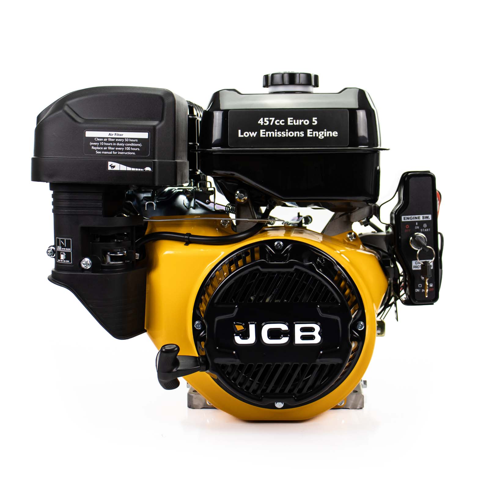 JCB 4 Stroke Horizontal Straight Shaft Electric Start Petrol Engine 457cc JCB-E460PE