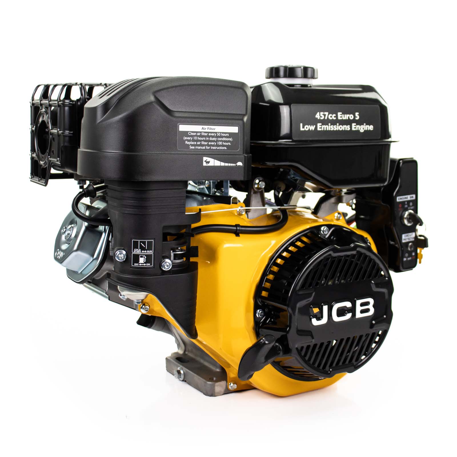 JCB 4 Stroke Horizontal Straight Shaft Electric Start Petrol Engine 457cc JCB-E460PE