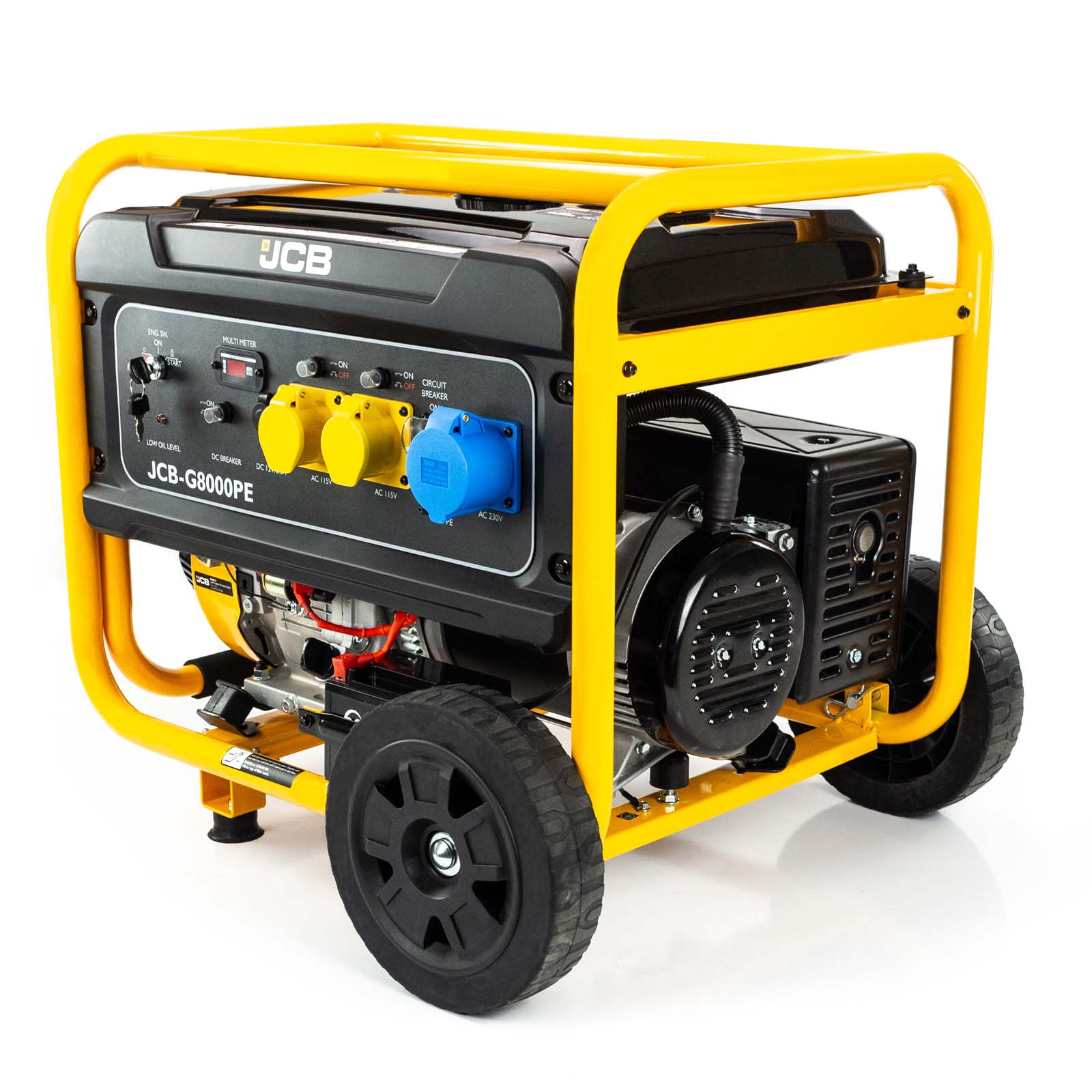 JCB Recoil & Electric Start JCB Engine Petrol Site Generator475cc JCB-G8000PE