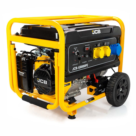 JCB Recoil & Electric Start JCB Engine Petrol Site Generator475cc JCB-G8000PE