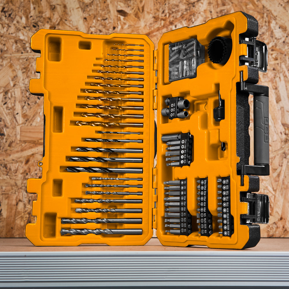JCB 100 Piece Drill Bit Set In Storage Case JCB-PTA-100