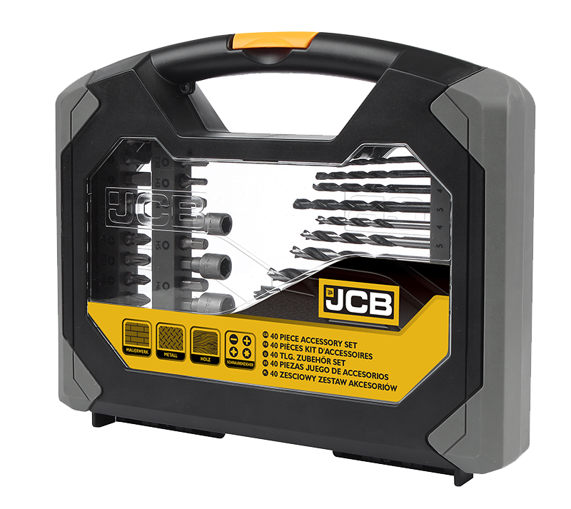 JCB 40 Piece Combination Drill Bits and Accessory Set JCB-PTA-40