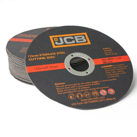 JCB Metal Cutting Discs 125mm x 1 x 22.23mm - 25 Pack