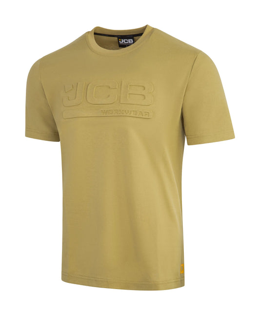 JCB 3D Embossed T-Shirt Olive - L
