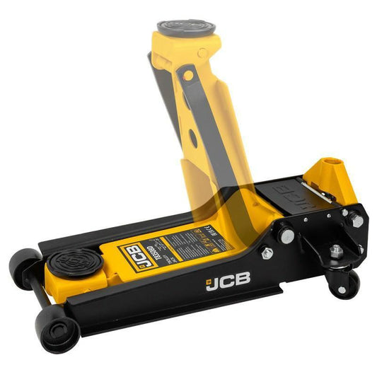 JCB 3 Tonne Hydraulic Trolley Jack Low-Profile Double Pump