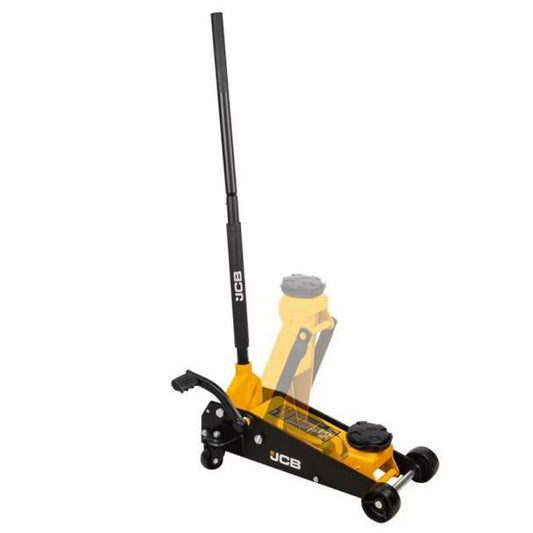 JCB 3 Tonne Hydraulic Trolley Jack, Quick Lift Pedal