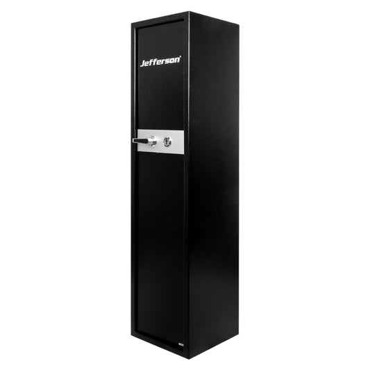 Jefferson 5 Gun Safe Cabinet with Lockable Ammo BoxJefferson 5 Gun Safe Cabinet with Lockable Ammo Box - JEFGSC05AB