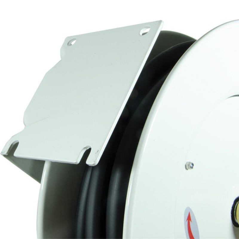 Jefferson 15m auto retracting air hose reel with 3/8 inch hybrid polymer hose and wall mount