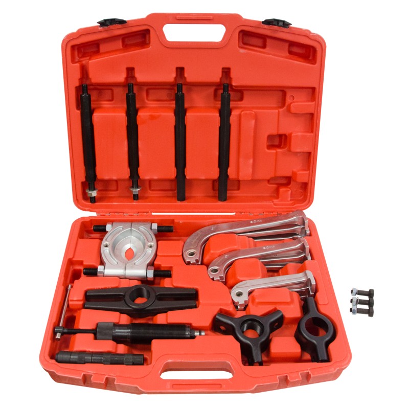 Jefferson 10 tonne 23 piece hydraulic bearing and gear puller set in storage case