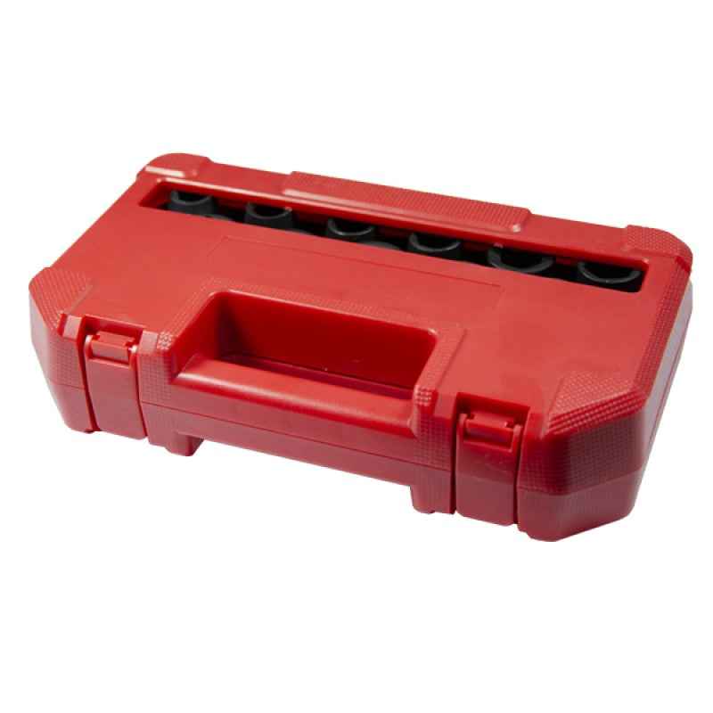 Jefferson 13 piece half inch drive metric impact socket set in black phosphate finish with storage case</li>