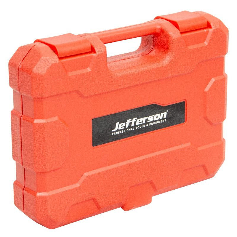 Jefferson 16 piece 3/8 inch drive deep impact socket set in blow moulded case