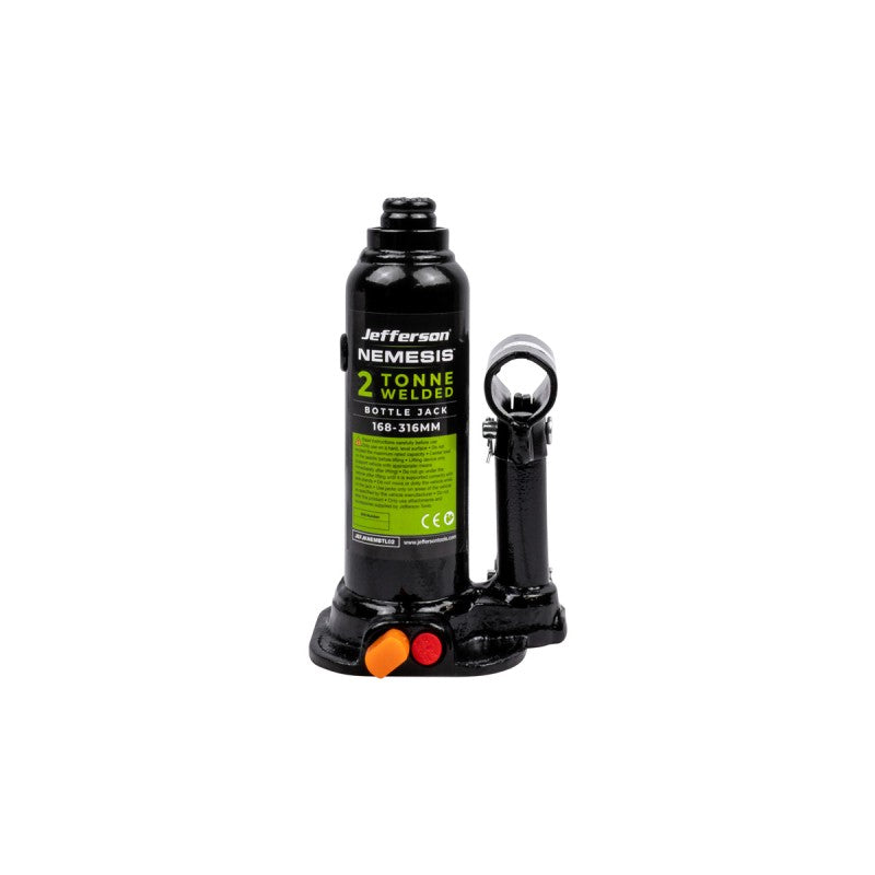 Jefferson Nemesis 2 tonne compact hydraulic bottle jack for car maintenance
