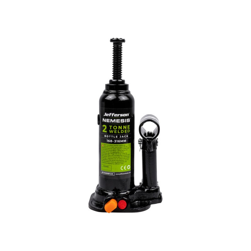 Jefferson Nemesis 2 tonne compact hydraulic bottle jack for car maintenance