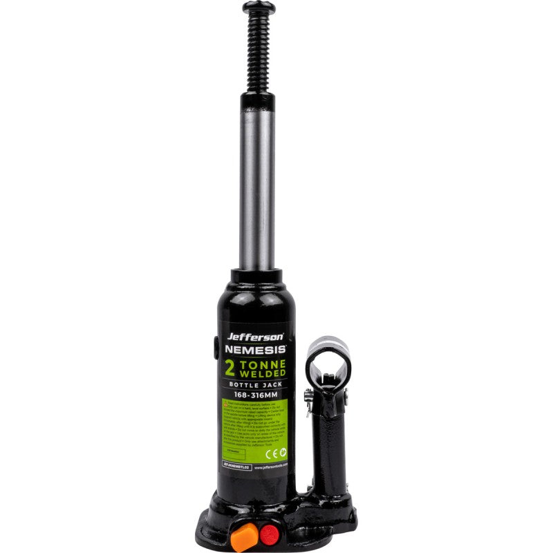 Jefferson Nemesis 2 tonne compact hydraulic bottle jack for car maintenance