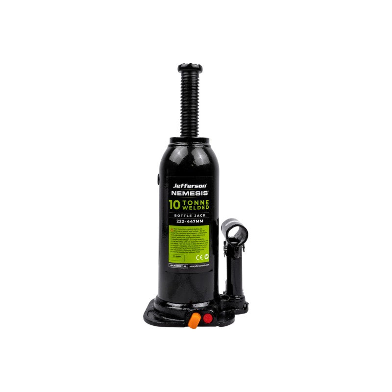 Jefferson Nemesis 10 tonne heavy duty hydraulic bottle jack for workshop vehicle lifting