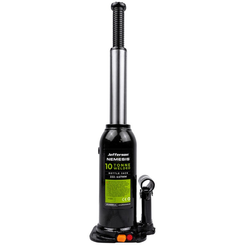 Jefferson Nemesis 10 tonne heavy duty hydraulic bottle jack for workshop vehicle lifting