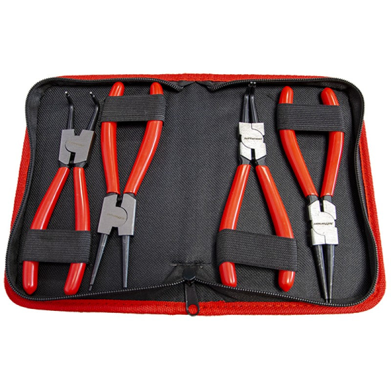 Jefferson 4 piece 7 inch internal and external circlip plier set with dip coated handles
