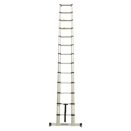 Jefferson 3.8m Safe Close Telescopic Ladder With Stabilising Base Bar