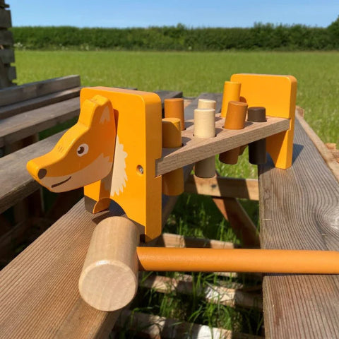 Inside Out Toys Woodland Fox Hammer Bench (8 Peg)