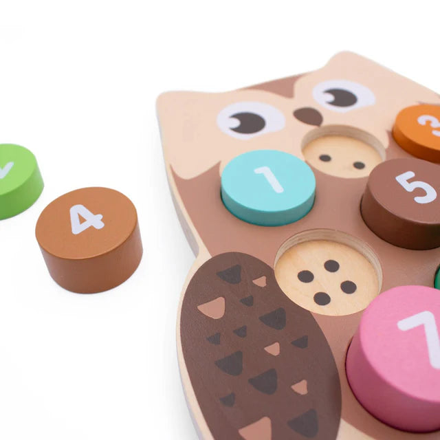 Inside Out Toys Owl Number Block Puzzle (NEW)