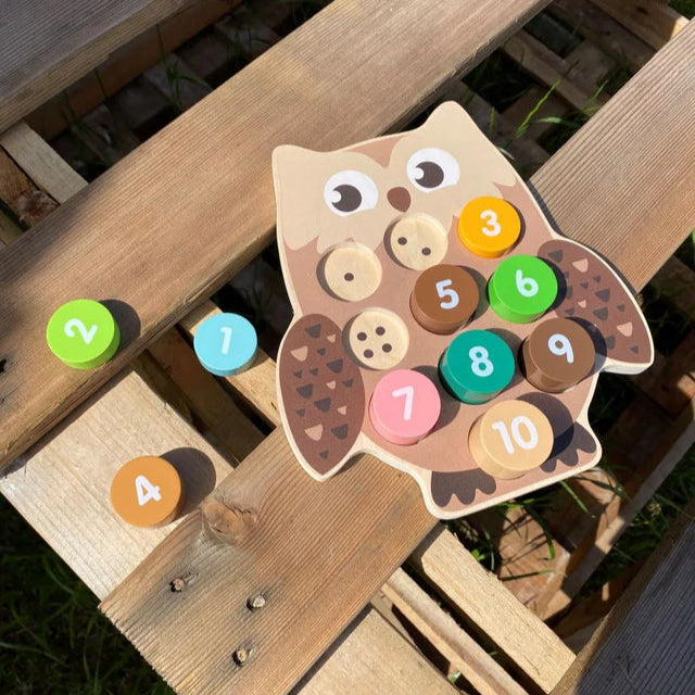 Inside Out Toys Owl Number Block Puzzle (NEW)