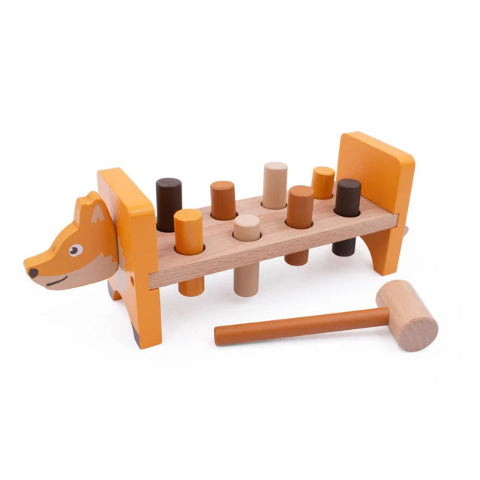 Inside Out Toys Woodland Fox Hammer Bench (8 Peg)