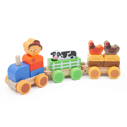 Inside Out Toys Stacking Scarecrow Train